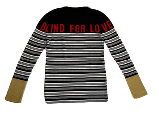 Neu mit Etikett: 1280 $ Gucci Damen-Pullover „Blind for Love“ in Schwarz aus Kaschmir/Seide, Größe M, Italien