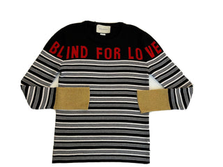 Neu mit Etikett: 1280 $ Gucci Damen-Pullover „Blind for Love“ in Schwarz aus Kaschmir/Seide, Größe M, Italien