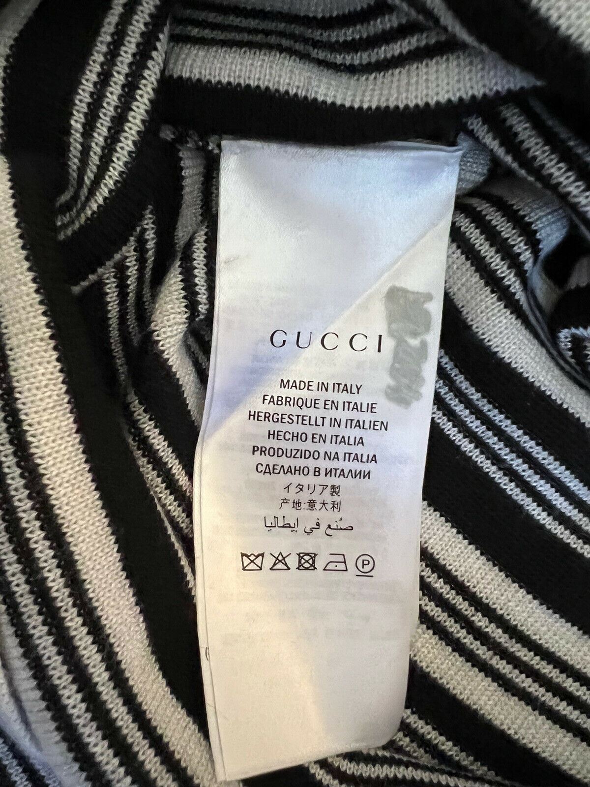 NWT $1280 Gucci Women’s Blind for Love Black Cashmere/Silk Sweater Medium Italy