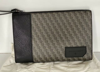 Bally Men's Black Multistorm PVC Case Clutch 623545001 NWT $495