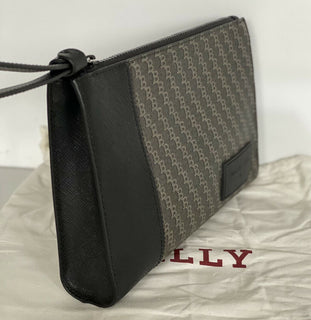 Bally Men's Black Multistorm PVC Case Clutch 623545001 NWT $495