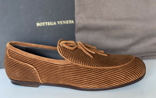 NIB 830 $ Bottega Veneta Herren-Velours-Wildlederschuhe Braun 9,5 US (42,5 Euro) 532850 