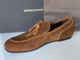 NIB 830 $ Bottega Veneta Herren-Velours-Wildlederschuhe Braun 9,5 US (42,5 Euro) 532850 