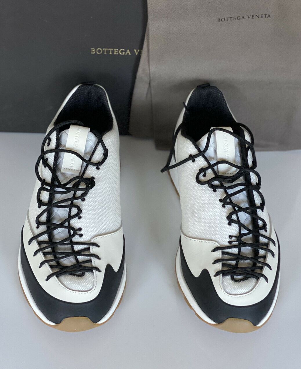 NIB $790 Bottega Veneta Men's Scar Tex White Sneakers 9.5 US (42.5 Euro) 609891