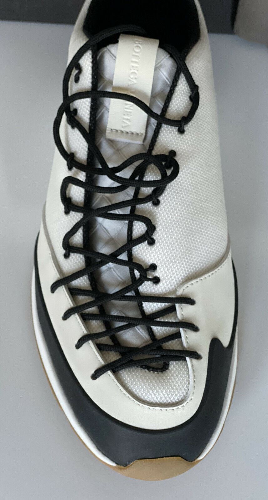 NIB $790 Bottega Veneta Men's Scar Tex White Sneakers 9.5 US (42.5 Euro) 609891