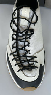 NIB 790 $ Bottega Veneta Herren Scar Tex Weiße Turnschuhe 11,5 US (44,5 Euro) 609891 