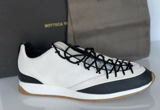 NIB 790 $ Bottega Veneta Herren Scar Tex White Sneakers 11 US (44 Euro) 609891 