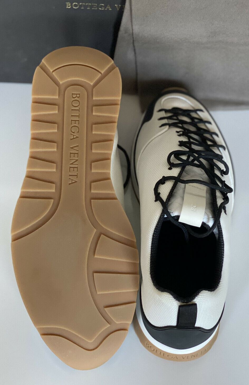 NIB $790 Bottega Veneta Men's Scar Tex White Sneakers 13 US (46 Euro) 609891