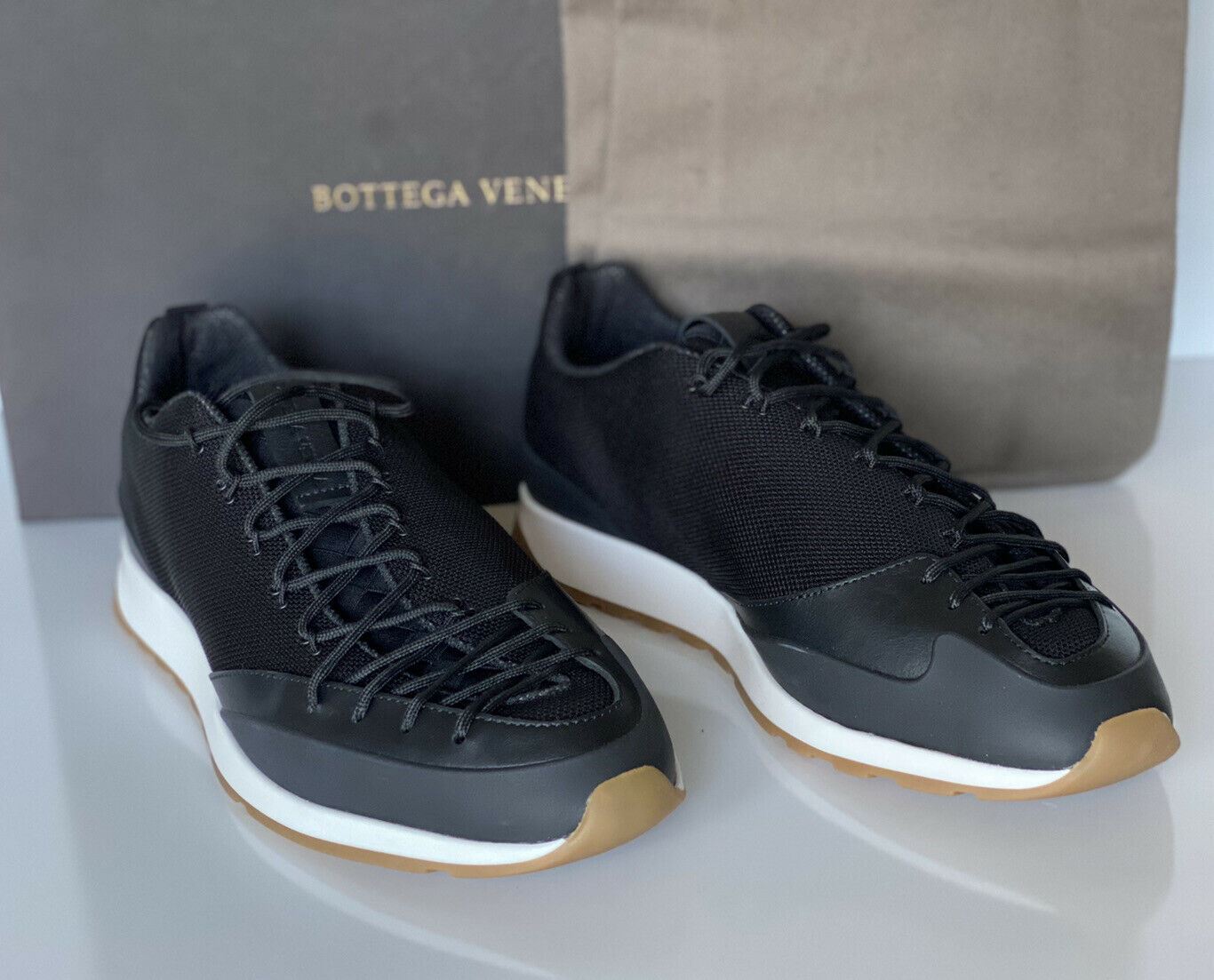 NIB $ 790 Bottega Veneta Herren Scar Tex Black Sneakers 8 US (41 Euro) 609891 