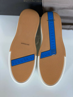 NIB $ 750 Bottega Veneta Herren Speedster Kalbsleder Weiße Turnschuhe 9 US 608761 