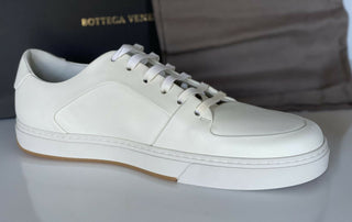 NIB $ 750 Bottega Veneta Herren Speedster Kalbsleder Weiße Turnschuhe 9,5 US 608761 