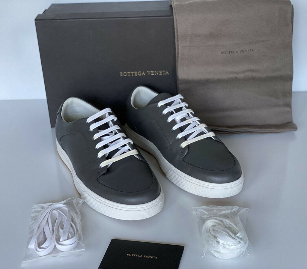 NIB $ 750 Bottega Veneta Herren Speedster Kalbsleder Graue Turnschuhe 9 US 608761 