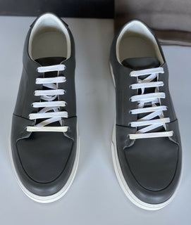 NIB $ 750 Bottega Veneta Herren Speedster Kalbsleder Graue Turnschuhe 9 US 608761 