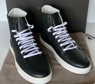 NIB $ 890 Bottega Veneta Speedster Leder schwarze High-Top-Sneaker 10 US 611143 