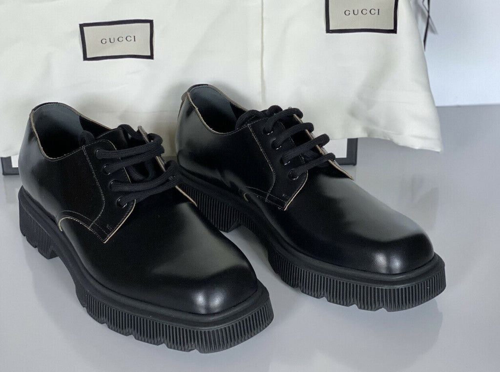 NIB $ 720 Gucci Herren Cordovan Lux Lederschuhe Schwarz 9,5 US (Gucci 9) 625281 IT 