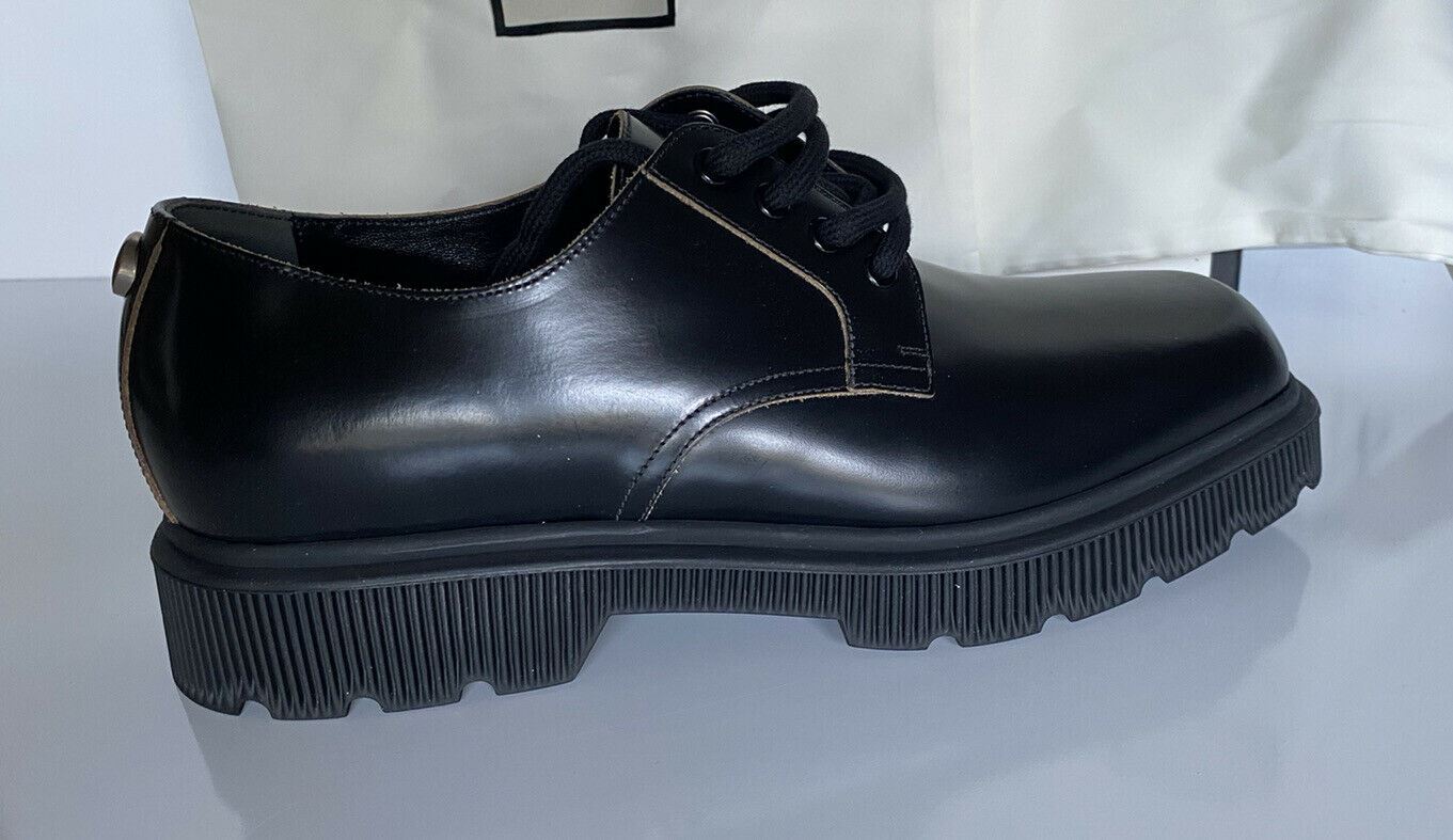 NIB $720 Gucci Men Cordovan Lux Leather Shoes Black 9.5 US (Gucci 9) 625281 IT
