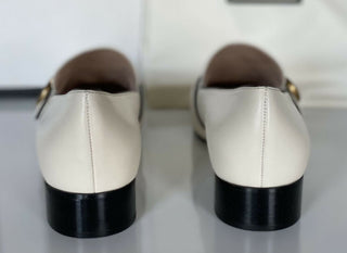NIB Gucci Marmont Leather Mystic White Shoes 9 US (39 Euro) 602496 Italy