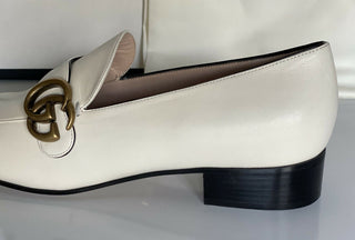 NIB Gucci Marmont Leather Mystic White Shoes 9 US (39 Euro) 602496 Italy