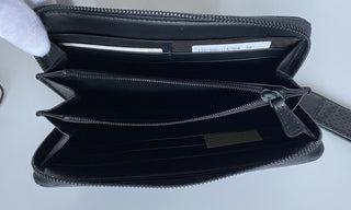 NWT $790 Bottega Veneta Leggero Кожаный кошелек на молнии, черный 566197 