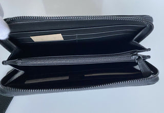 NWT $790 Bottega Veneta Leggero Кожаный кошелек на молнии, черный 566197 