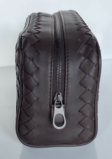 Neu mit Etikett: Bottega Veneta Dk Chocolate Intrecciato Kulturbeutel Beutel 624105 IT 