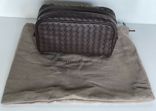 Neu mit Etikett: Bottega Veneta Dk Chocolate Intrecciato Kulturbeutel Beutel 624105 IT 