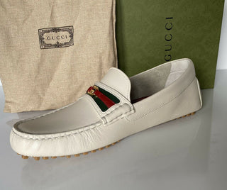 NIB 620 $ Gucci Herren-Fahrerschuhe aus Clove-Kalbsleder 9 US (Gucci 8,5) 648039 