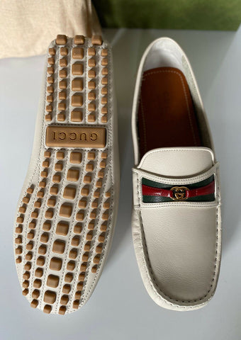 NIB $620 Gucci Men's Clove Calf Leather Driver Shoes 9 US (Gucci 8.5) 648039