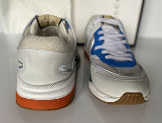 NIB Gucci Herren Miro Soft Leather White Sneakers Schuhe 9 US (Gucci 8,5) IT 92345 