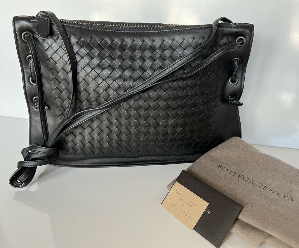 NWT Bottega Veneta Schwarze Umhängetasche aus Intrecciato-Nappaleder Italien 623963 