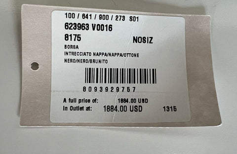 NWT Bottega Veneta Черная сумка через плечо из кожи наппа Intrecciato Италия 623963 