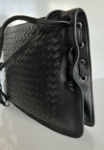 NWT Bottega Veneta Черная сумка через плечо из кожи наппа Intrecciato Италия 623963 