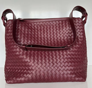 Женская кожаная сумка NWT Bottega Veneta Bordeaux Intrecciato Nappa, сделано в Италии 