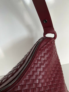 Женская кожаная сумка NWT Bottega Veneta Bordeaux Intrecciato Nappa, сделано в Италии 