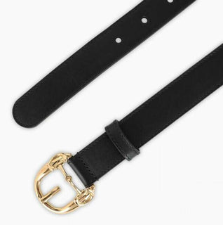 Neuer Gucci Herren-Horsebit-Kalbsledergürtel Schwarz 105/42 Hergestellt in Italien 633125