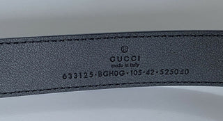 Neuer Gucci Herren-Horsebit-Kalbsledergürtel Schwarz 105/42 Hergestellt in Italien 633125