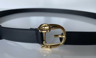 Neuer Gucci Herren-Horsebit-Kalbsledergürtel Schwarz 105/42 Hergestellt in Italien 633125