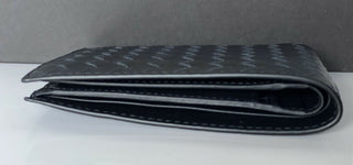 Neu mit Etikett: Bottega Veneta Intrecciato Leder Schwarzes, zweifach faltbares Münzportemonnaie 148324 