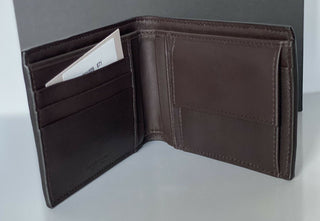Neu mit Etikett: Bottega Veneta Intrecciato Nappaleder Braunes, zweifach faltbares Münzportemonnaie 148324 