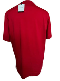 Neu mit Etikett: 325 $ ZZEGNA Rotes T-Shirt mit Rundhalsausschnitt XL ZZF630