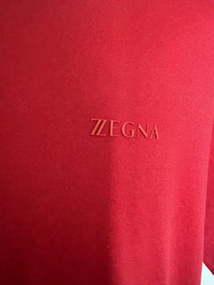 Neu mit Etikett: 325 $ ZZEGNA Rotes T-Shirt mit Rundhalsausschnitt XL ZZF630
