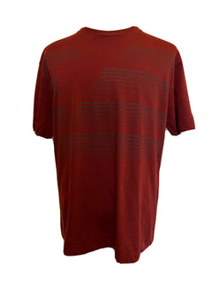 Neu mit Etikett: 160 $ ​​Emporio Armani Rotes Kurzarm-Grafik-T-Shirt Large 6H1T97
