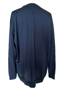 Neu mit Etikett: 1895 $ Ermenegildo Zegna Herren-Pullover aus Kaschmir/Baumwolle mit Rundhalsausschnitt, 48 US (64 Eu)