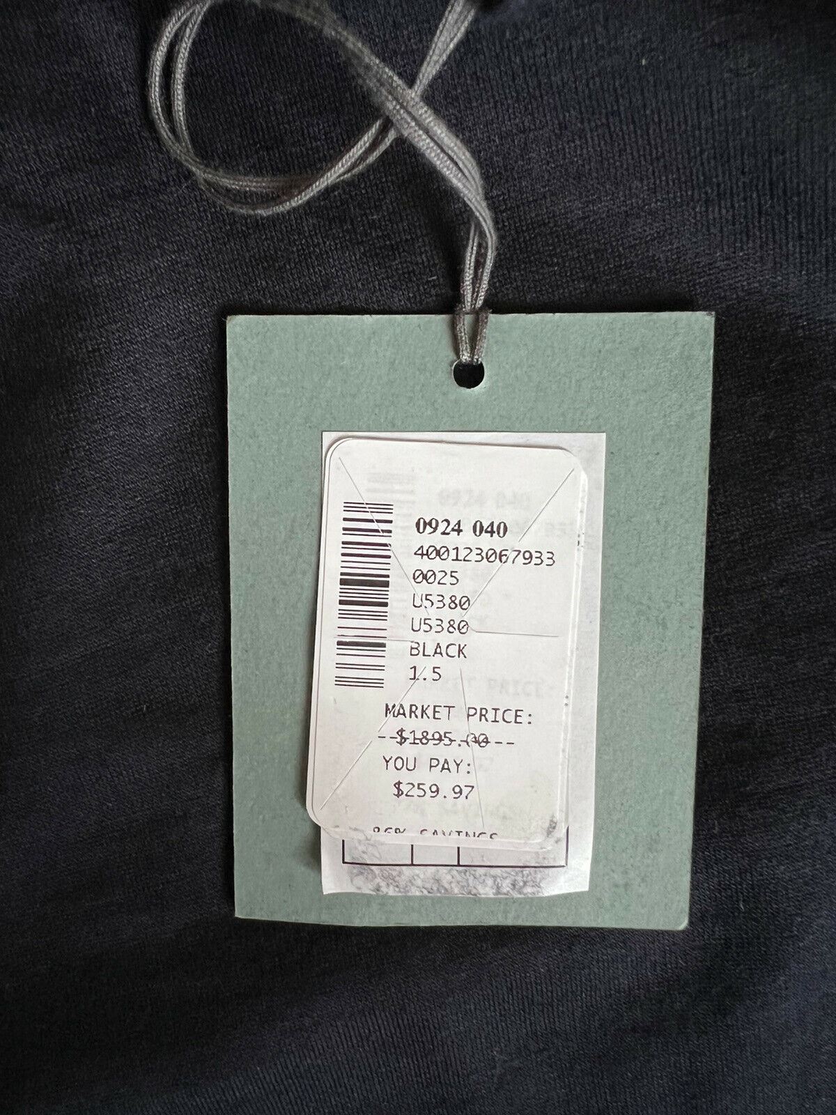 СЗТ 1895 долларов США Ermenegildo Zegna Мужской свитер из кашемира/хлопка с круглым вырезом 48 США (64 ЕС)