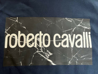 NWT 495 $ Roberto Cavalli Herren-Kapuzenpullover in Marineblau, Größe S 
