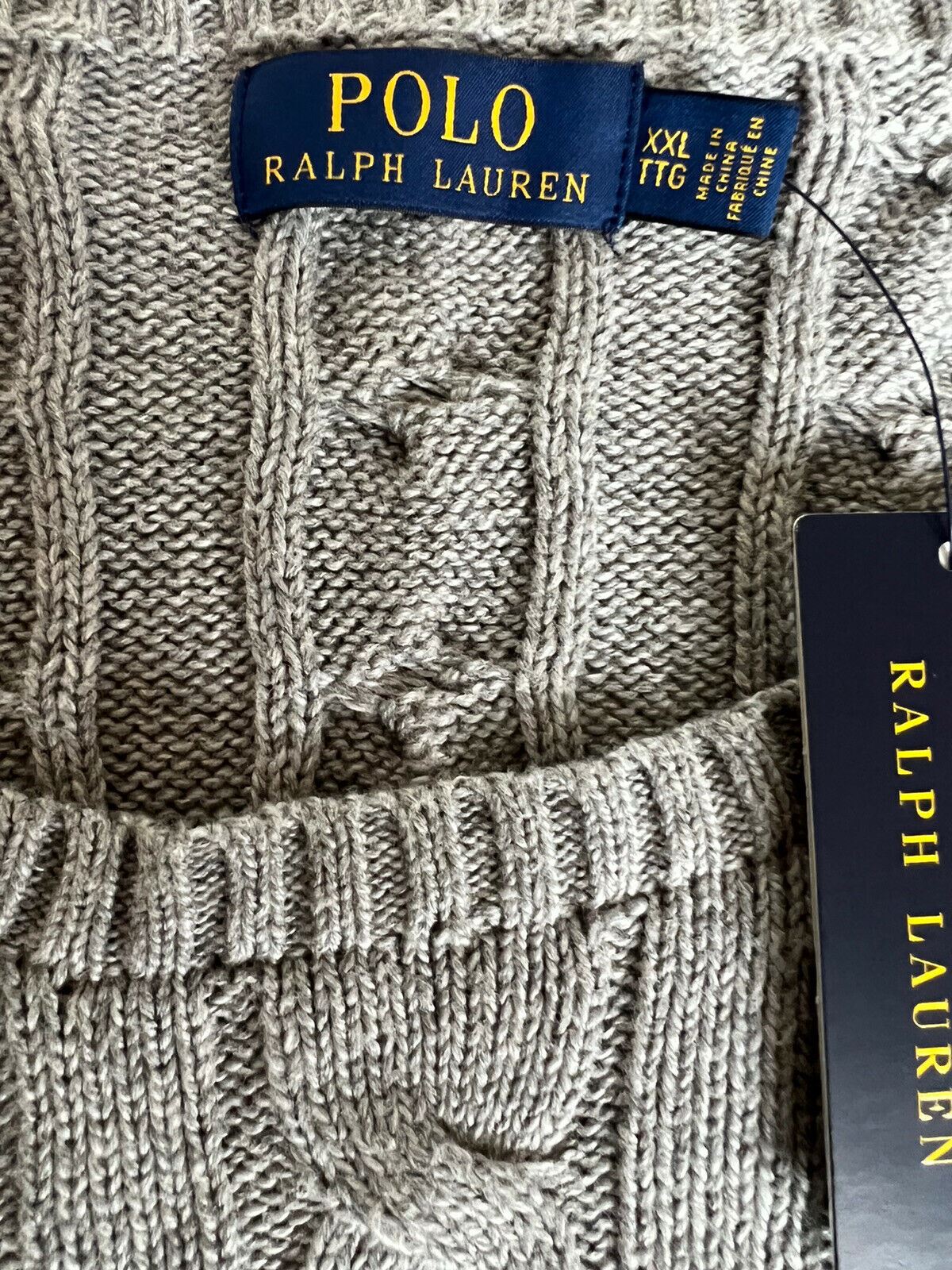 Мужской серый хлопковый свитер Polo Ralph Lauren 2XLTG (NWT 110 долларов США)