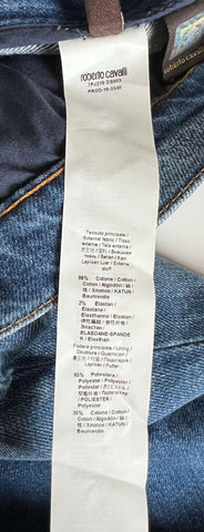 NWT 395 $ Roberto Cavalli Logo-gestickte Röhrenjeans für Damen 4 US (40 Euro)