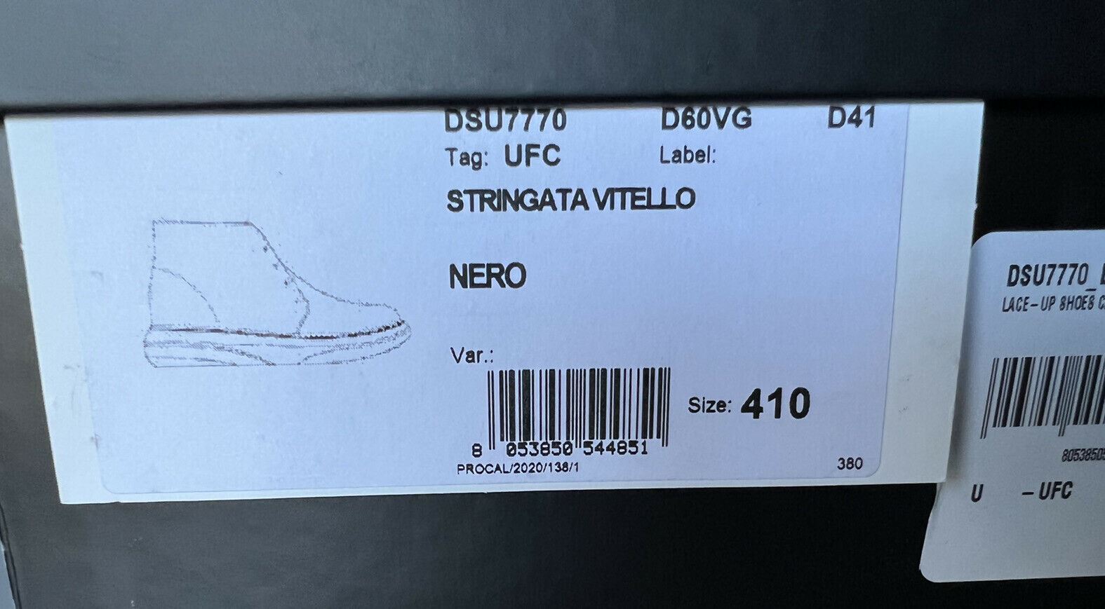 NIB $ 750 Versace Leder Stiefeletten in Schwarz 8 US (41 Euro) DSU7770 Hergestellt in Italien 