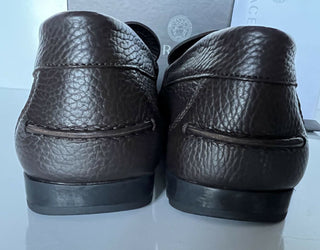 NIB 850 $ VERSACE Herren-Fahrerschuhe aus braunem Leder 7 US (40 Euro) Italien 7087 