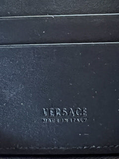 NWT Versace Кошелек среднего размера из телячьей кожи золотого/розового/серебристого цвета на молнии, производство Италия 593 